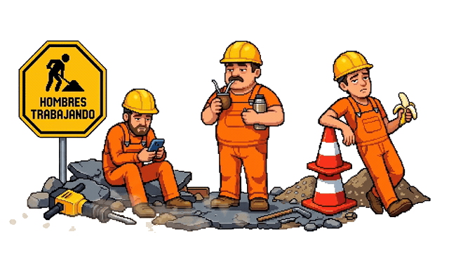 Ilustración: equipo trabajando en el sitio